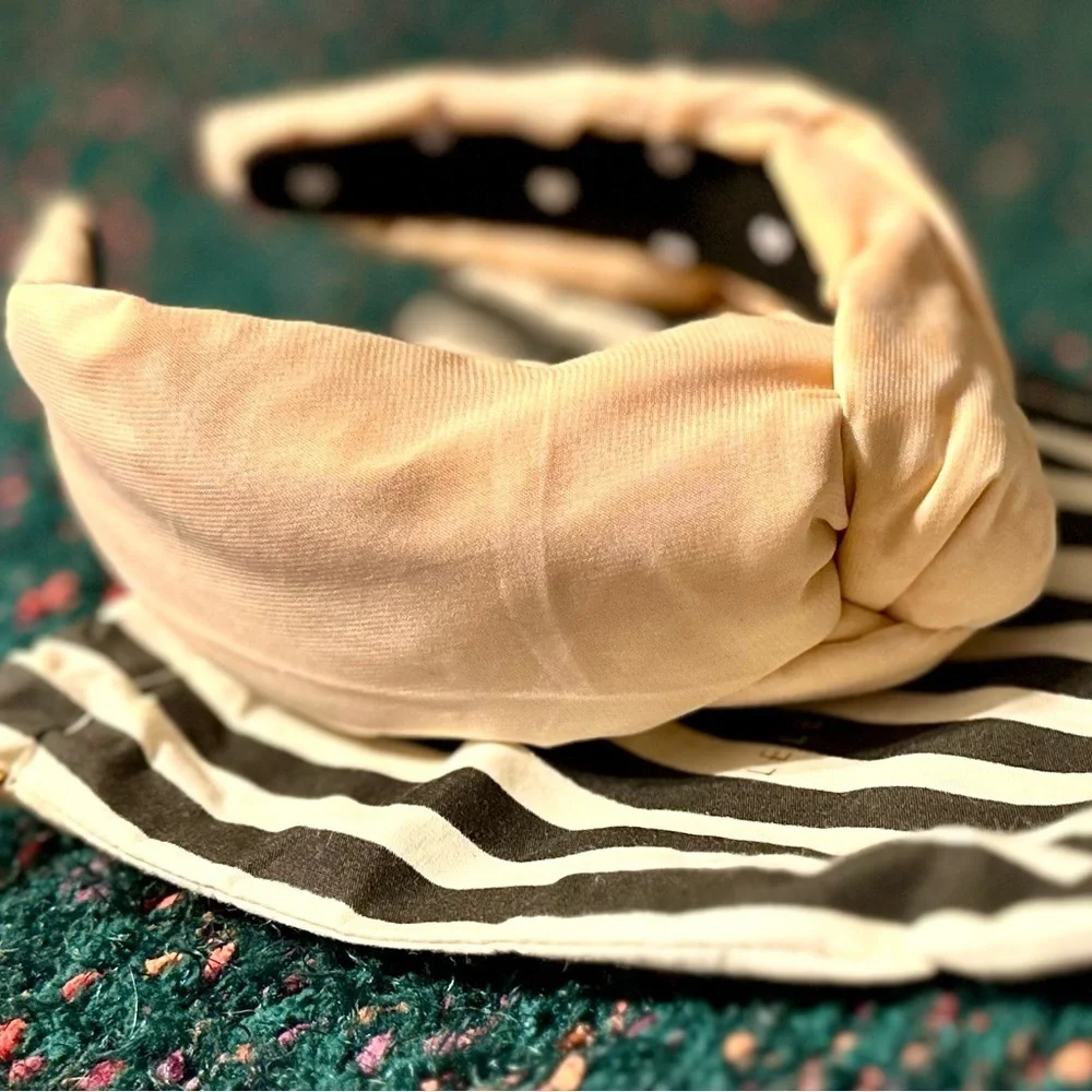 RARE Lele Sadoughi NWT Greta Ombre Silk Headband in Blush